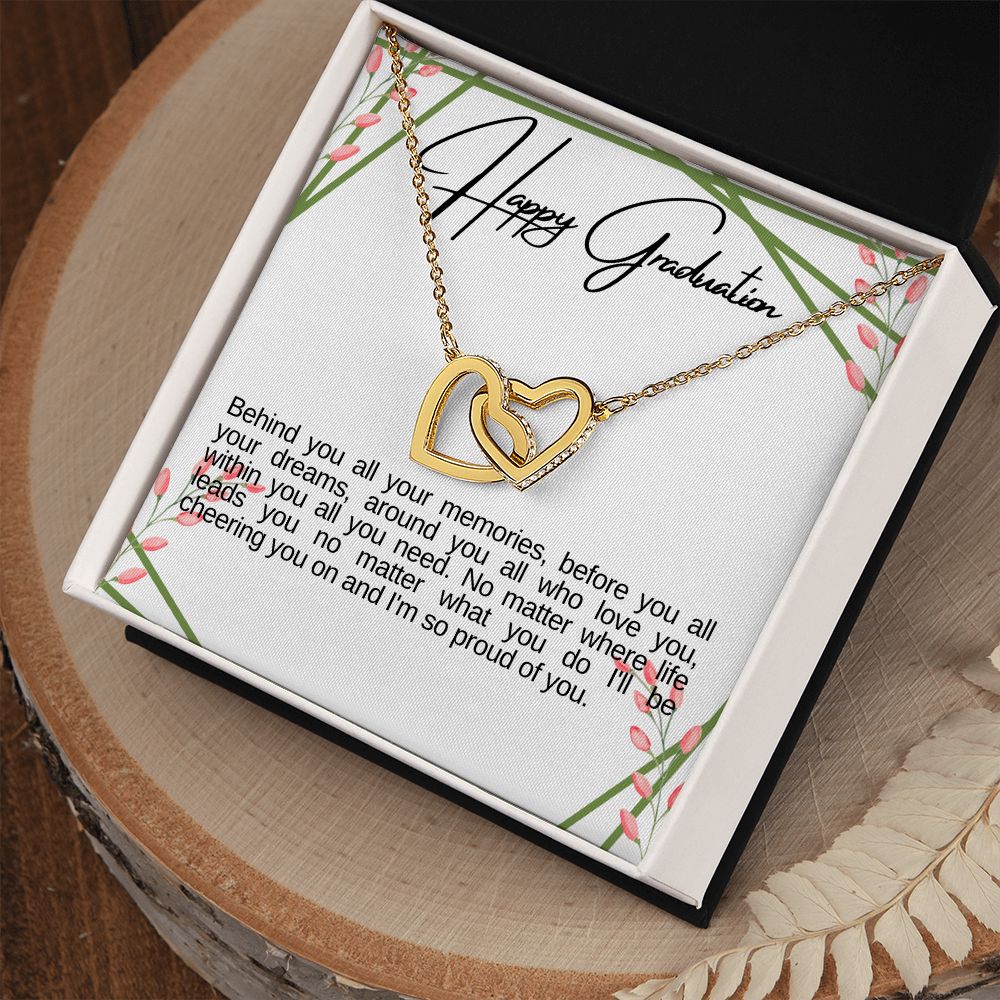 Happy Graduation Hearts Necklace