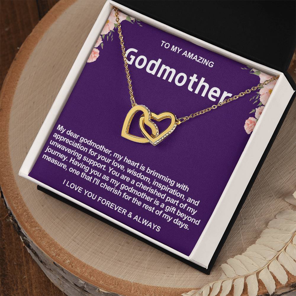 Godmother Interlocking Hearts Necklace