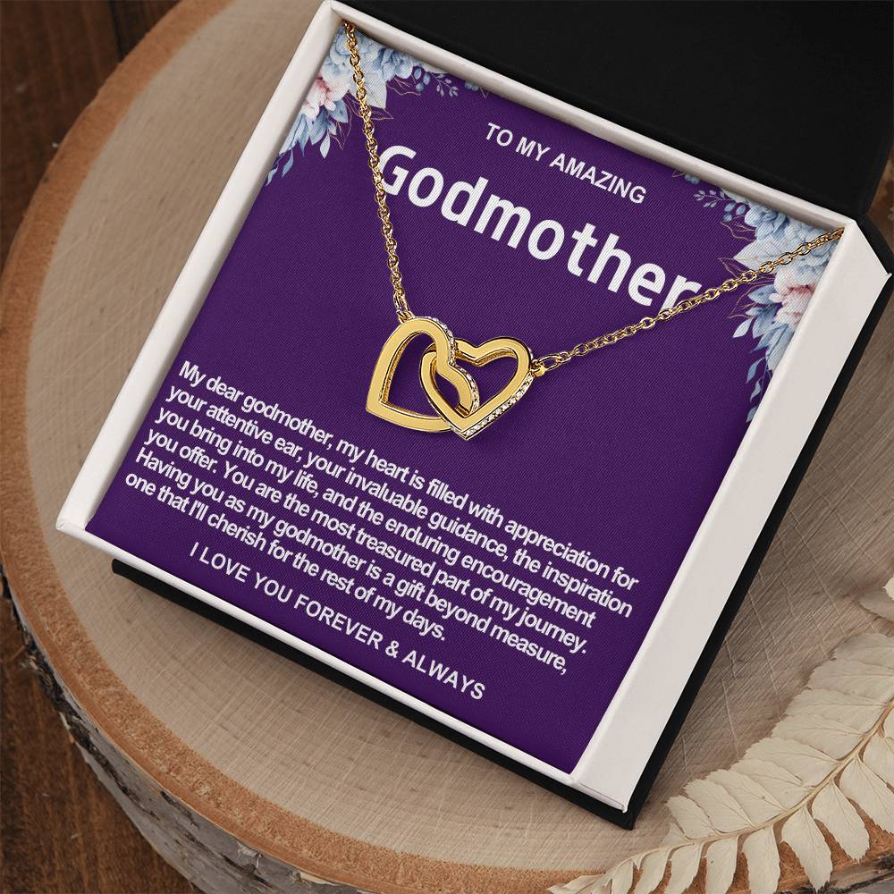 Godmother Interlocking Hearts Necklace