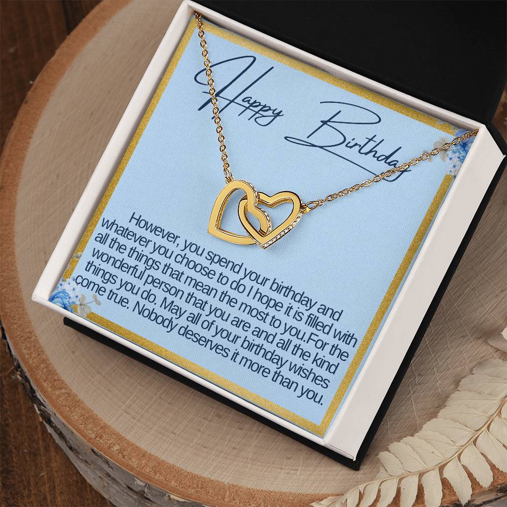 Happy Birthday Hearts Necklace