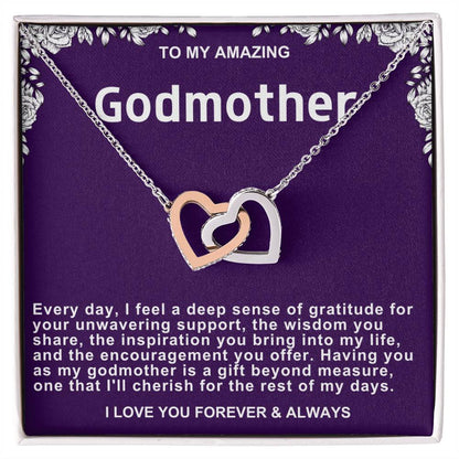 Godmother Interlocking Hearts Necklace