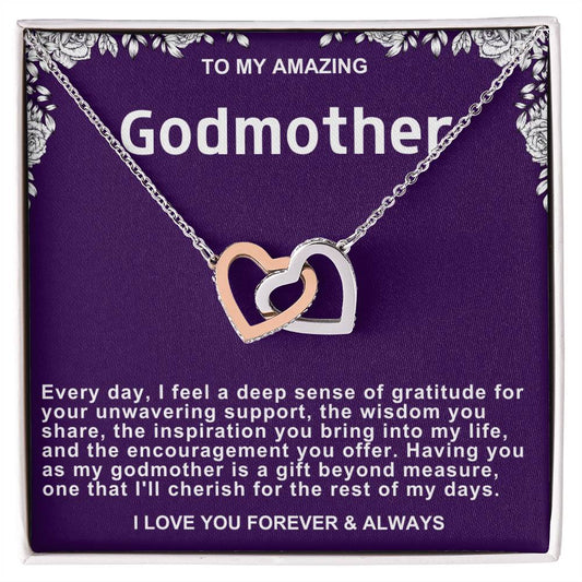 Godmother Interlocking Hearts Necklace