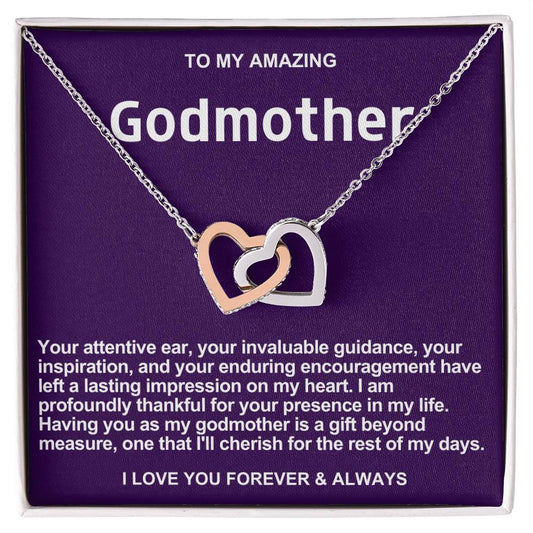 Godmother Interlocking Hearts Necklace