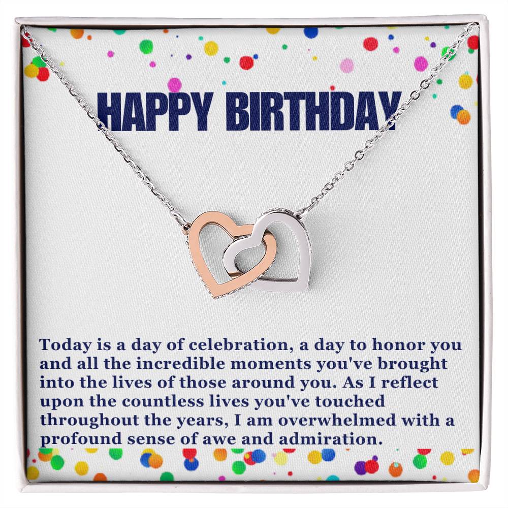 Happy Birthday Hearts Necklace