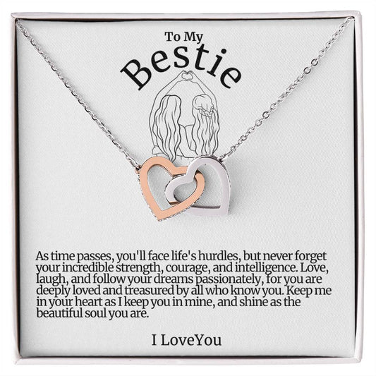 To My Bestie Hearts Necklace