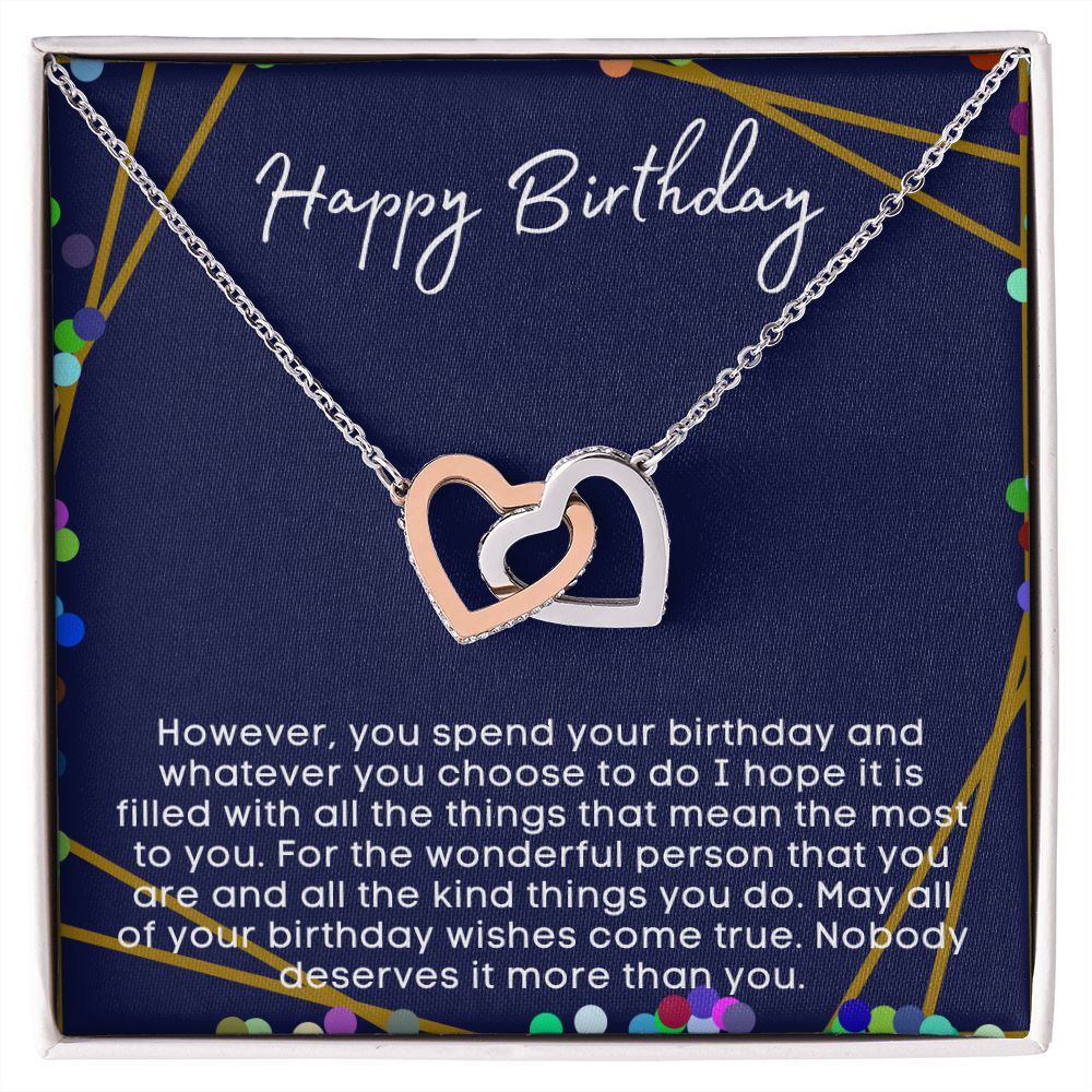 Happy Birthday Hearts Necklace