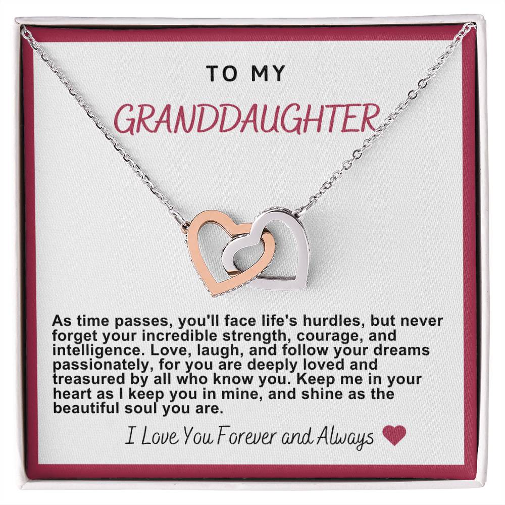 Granddaughter Hearts Necklace