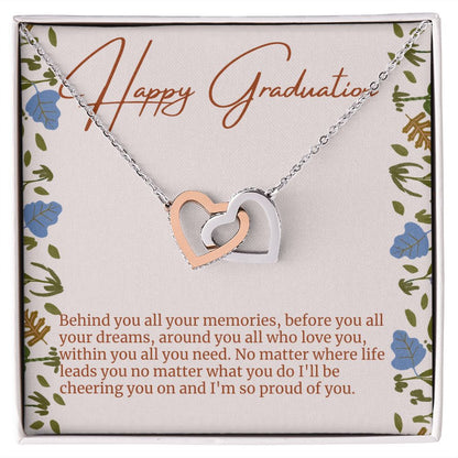 Happy Graduation Hearts Necklace