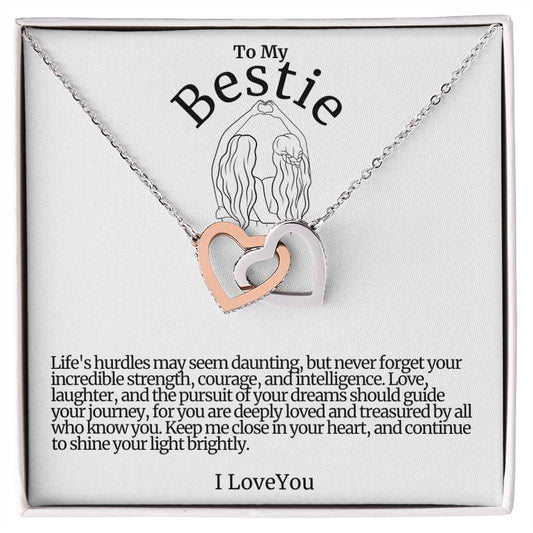 To My Bestie Hearts Necklace