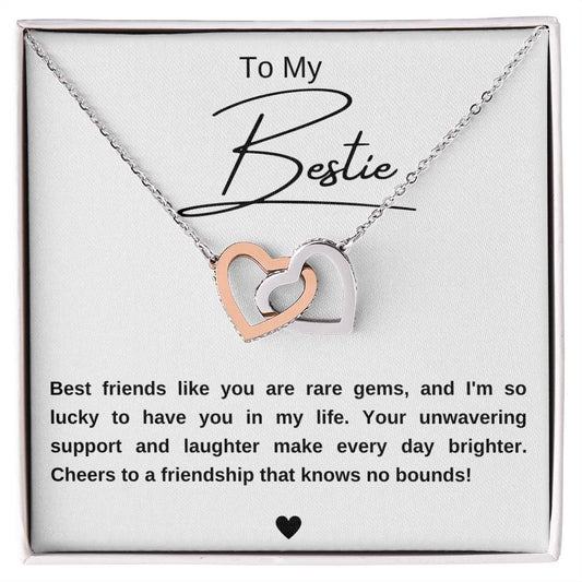 To My Bestie Hearts Necklace