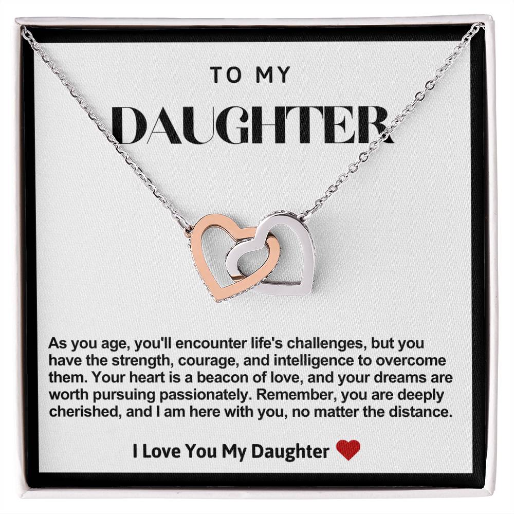 Daughter Interlocking Hearts Necklace