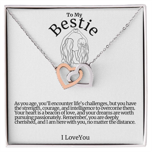 To My Bestie Hearts Necklace