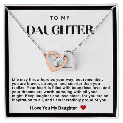 Daughter Interlocking Hearts Necklace