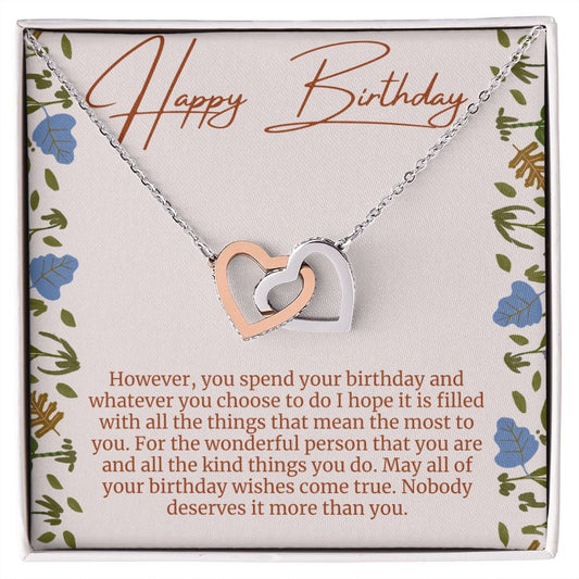 Happy Birthday Hearts Necklace