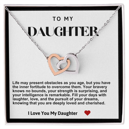 Daughter Interlocking Hearts Necklace