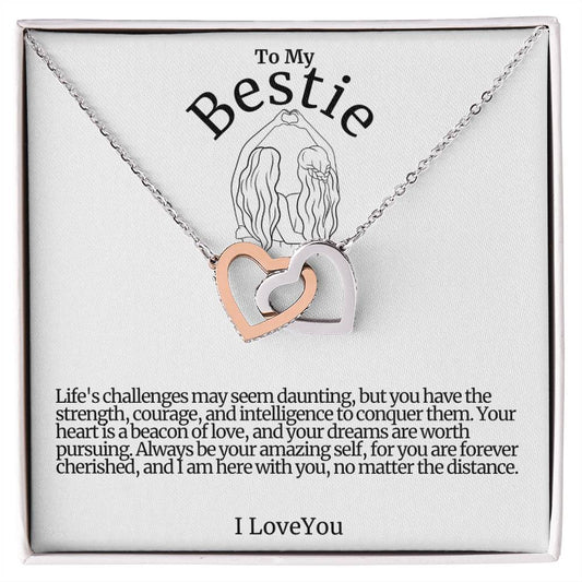 To My Bestie Hearts Necklace