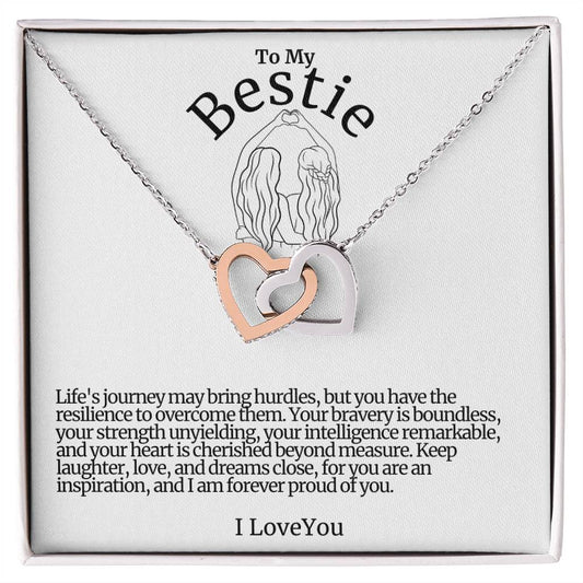 To My Bestie Hearts Necklace