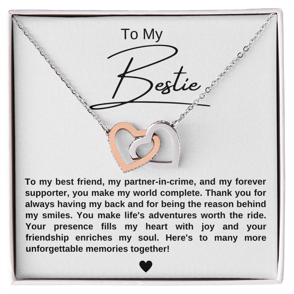 To My Bestie Hearts Necklace