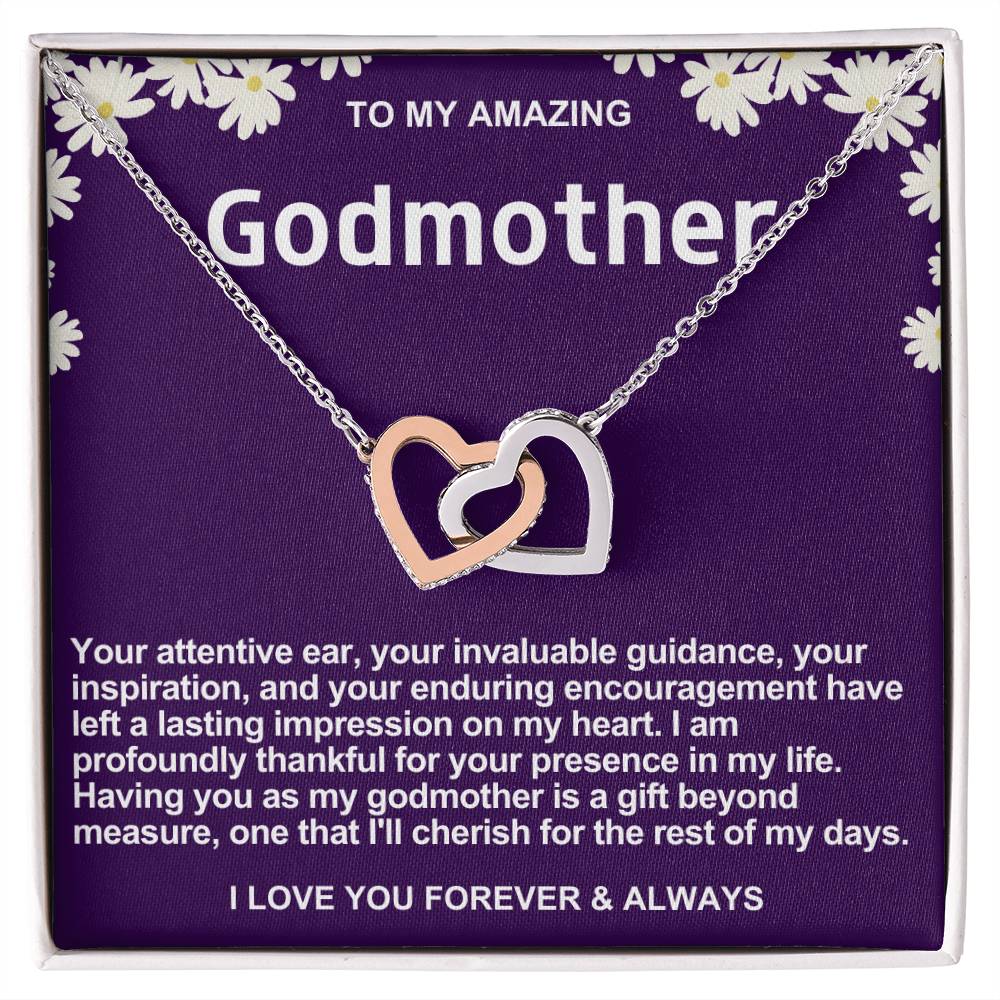 Godmother Interlocking Hearts Necklace