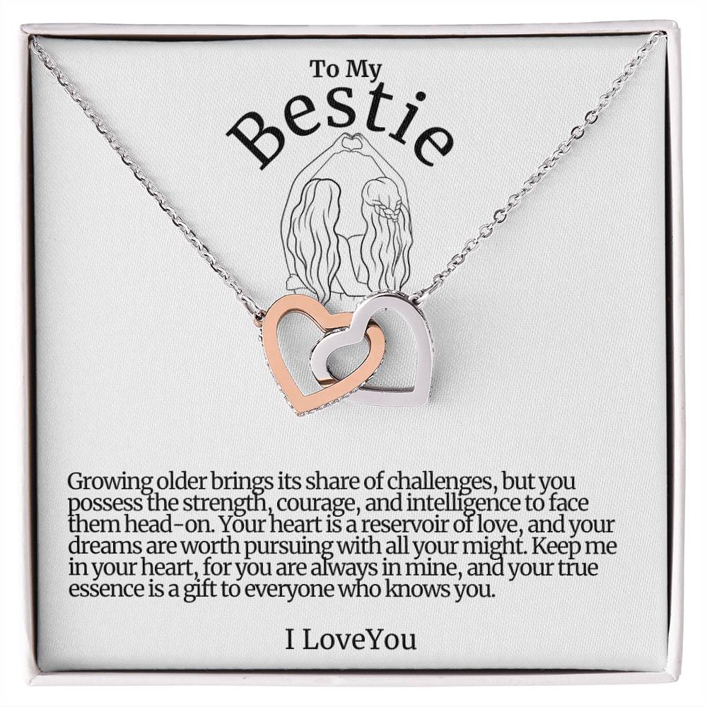 To My Bestie Hearts Necklace