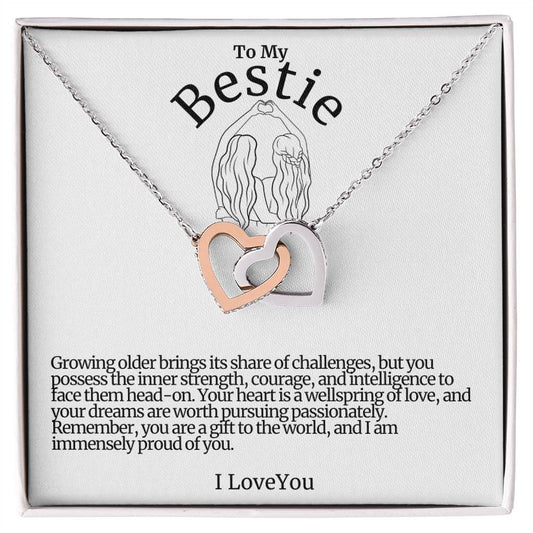 To My Bestie Hearts Necklace