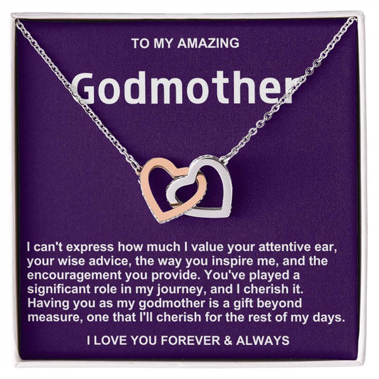 Godmother Interlocking Hearts Necklace