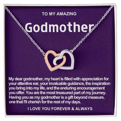 Godmother Interlocking Hearts Necklace