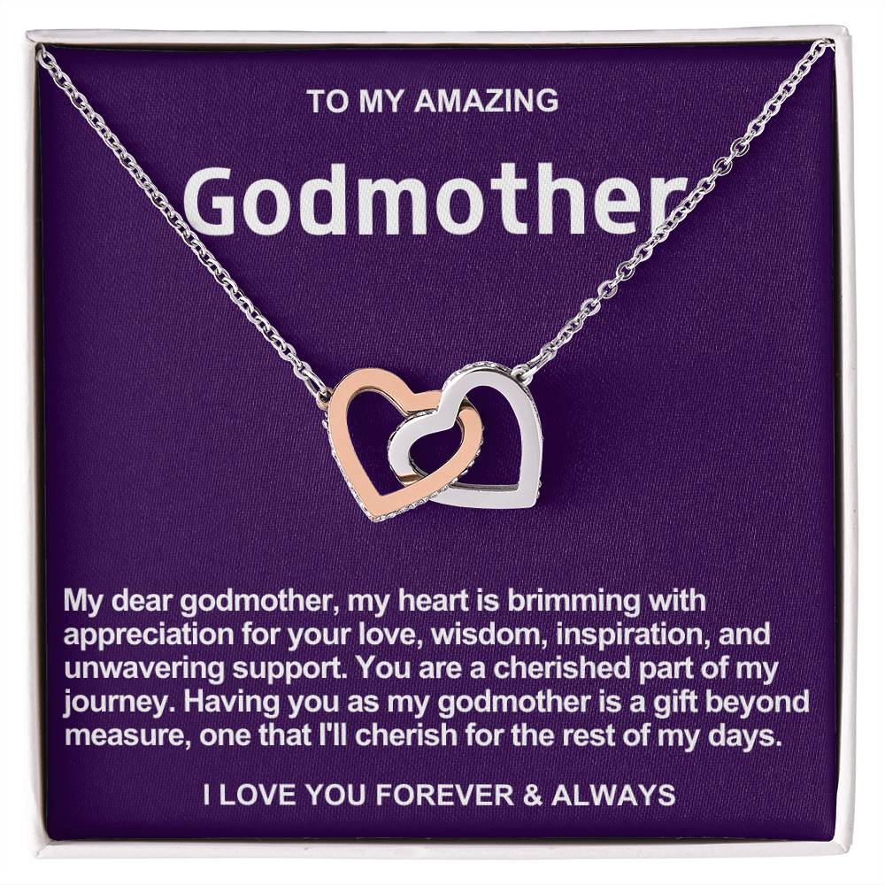 Godmother Interlocking Hearts Necklace