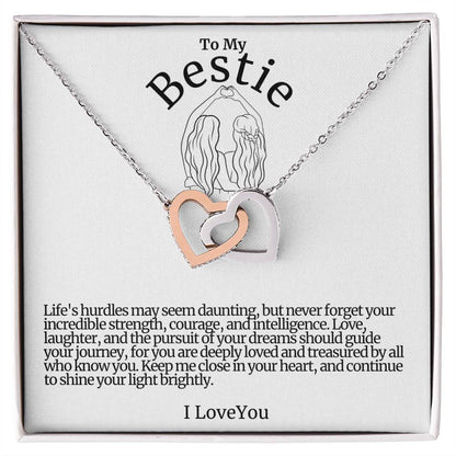 To My Bestie Hearts Necklace