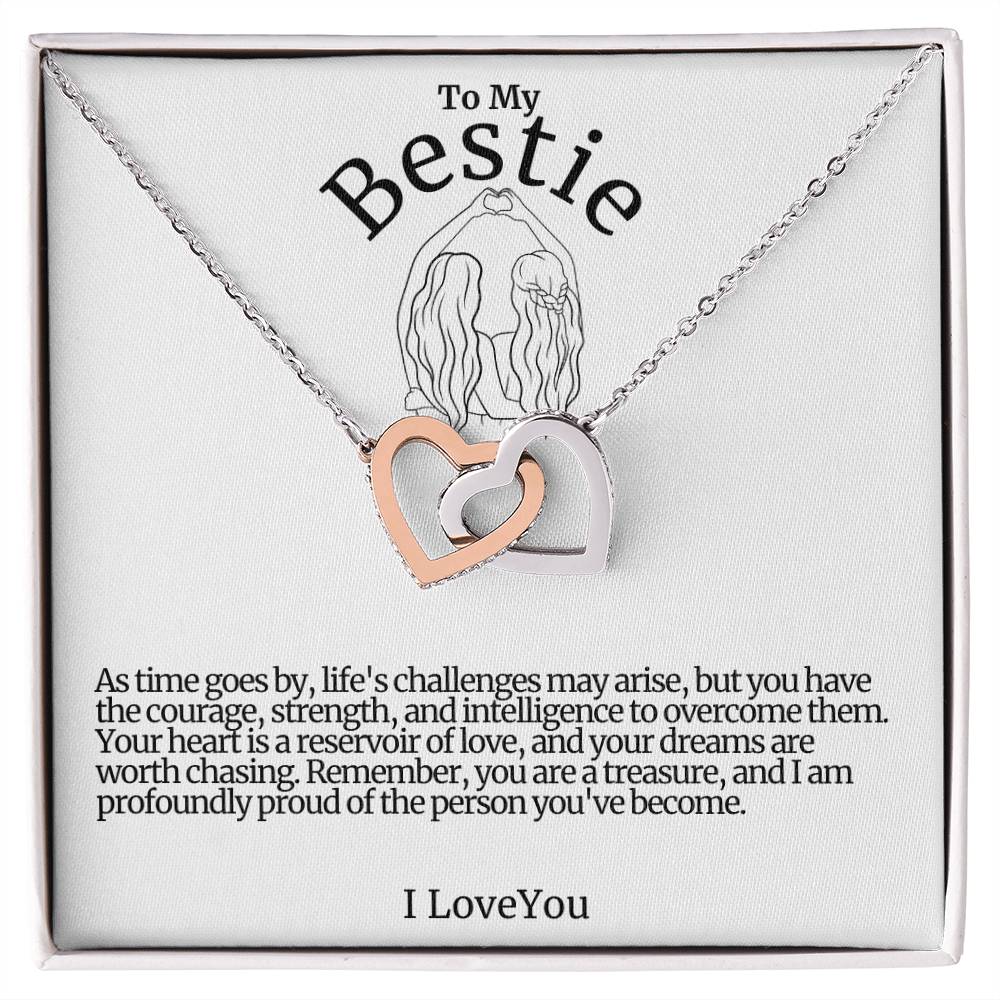 To My Bestie Hearts Necklace