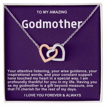 Godmother Interlocking Hearts Necklace