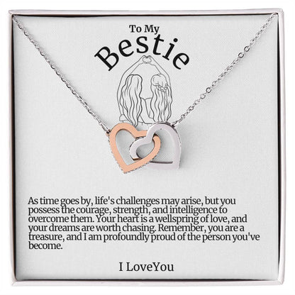 To My Bestie Hearts Necklace