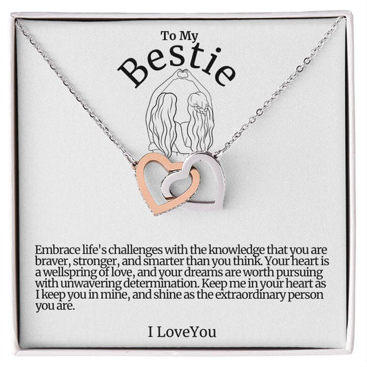 To My Bestie Hearts Necklace