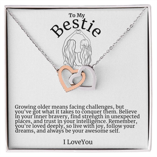 To My Bestie Hearts Necklace