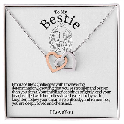 To My Bestie Hearts Necklace