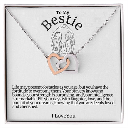 To My Bestie Hearts Necklace