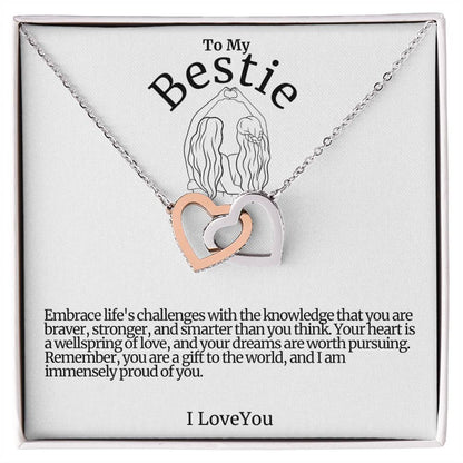 To My Bestie Hearts Necklace