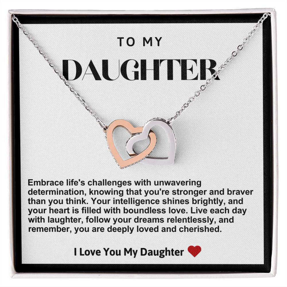 Daughter Interlocking Hearts Necklace