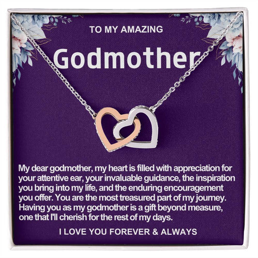 Godmother Interlocking Hearts Necklace