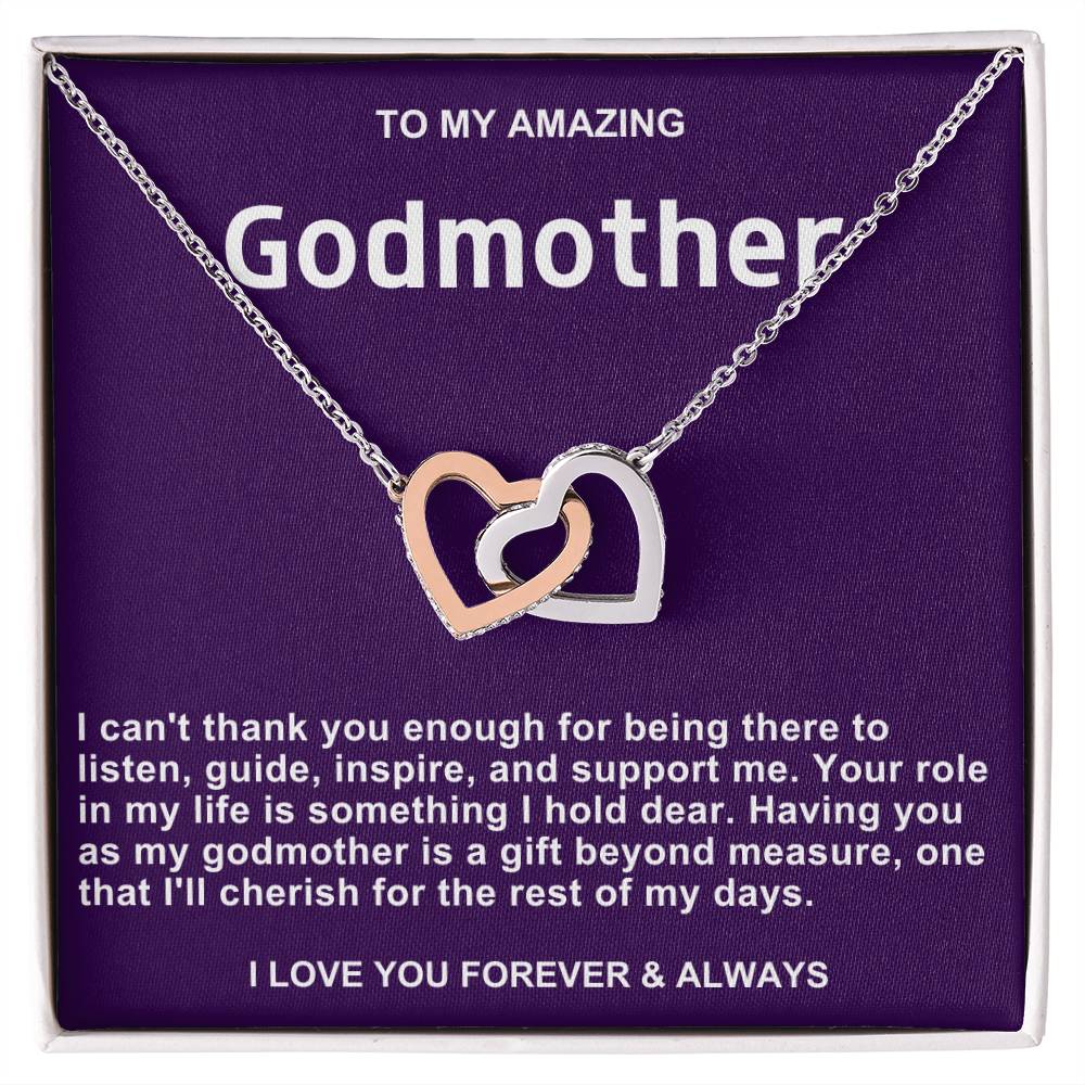 Godmother Interlocking Hearts Necklace