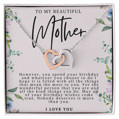 Mother Birthday Heart Necklace