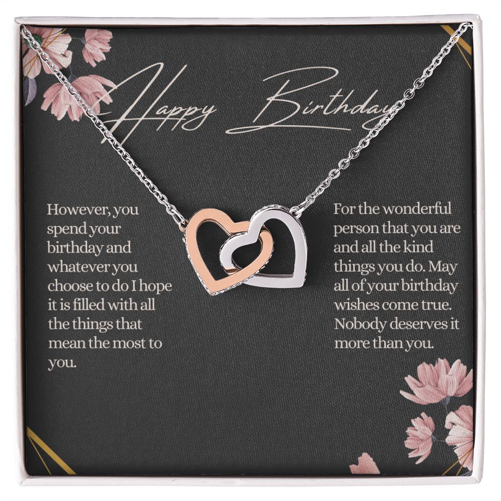 Happy Birthday Hearts Necklace