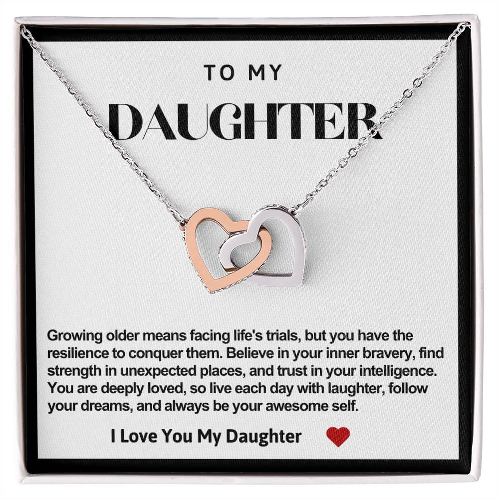 Daughter Interlocking Hearts Necklace