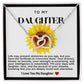 Daughter Double Heart Necklace- Sunflower