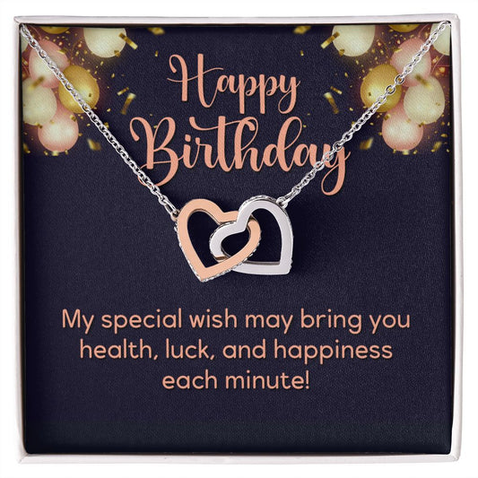 Happy Birthday Hearts Necklace