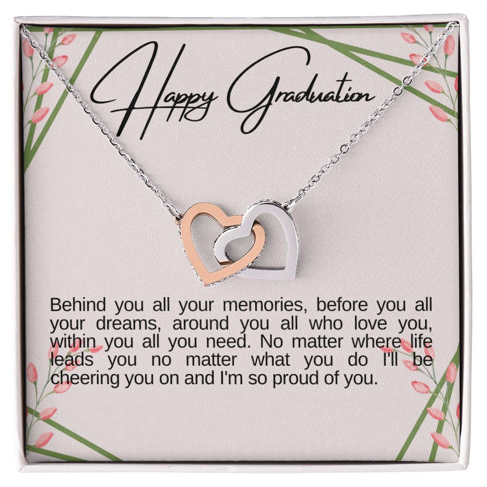 Happy Graduation Hearts Necklace