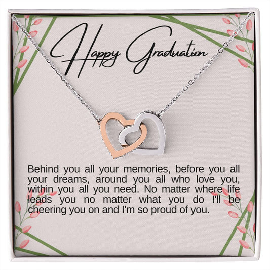 Happy Graduation Hearts Necklace