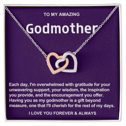 Godmother Interlocking Hearts Necklace