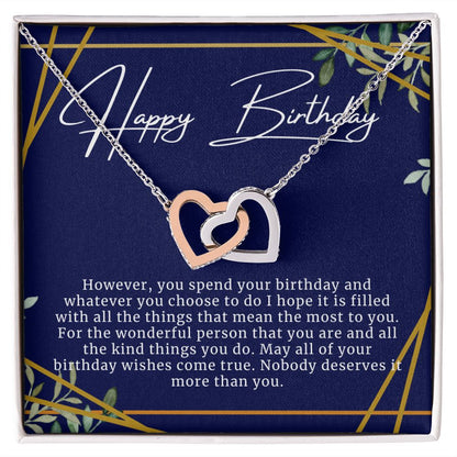 Happy Birthday Hearts Necklace