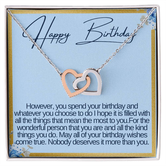 Happy Birthday Hearts Necklace